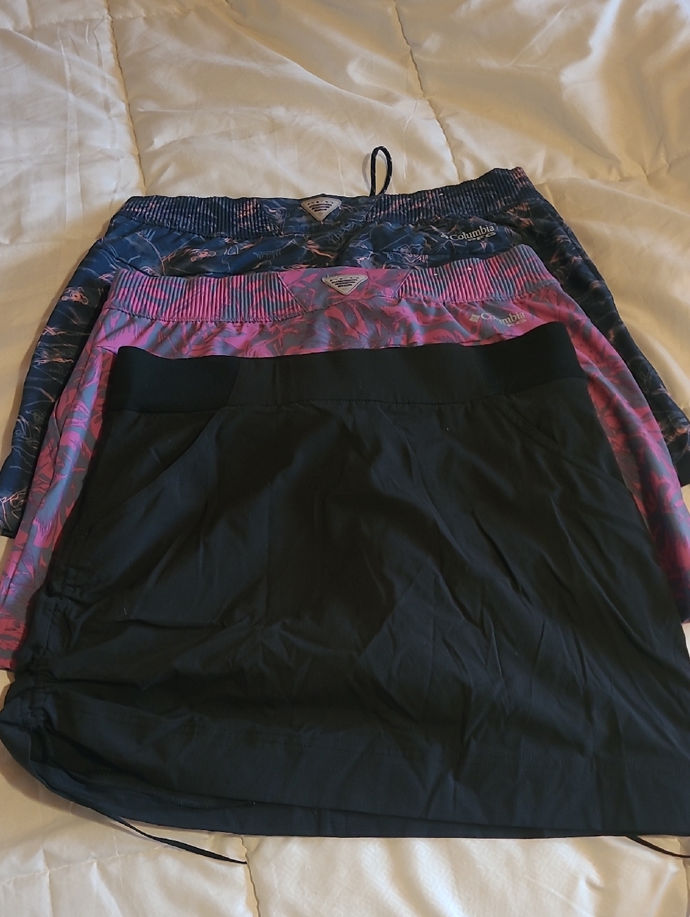 Columbia Black Skort with Pink and Blue Printed Skort Set
